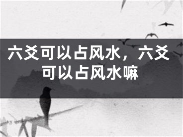六爻可以占风水,六爻可以占风水嘛