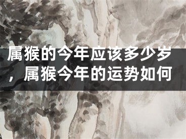 属猴的今年应该多少岁,属猴今年的运势如何