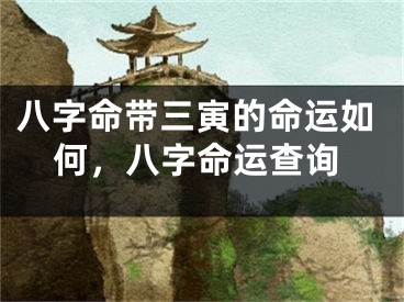 八字命带三寅的命运如何，八字命运查询