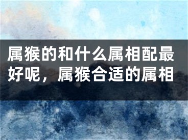 属猴的和什么属相配最好呢，属猴合适的属相