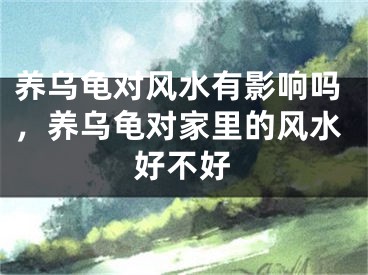 养乌龟对风水有影响吗，养乌龟对家里的风水好不好
