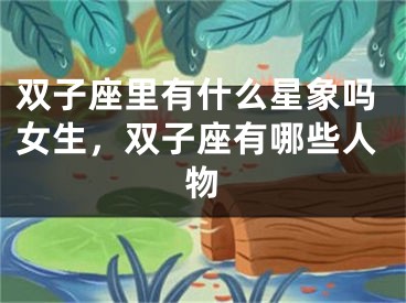 双子座里有什么星象吗女生，双子座有哪些人物