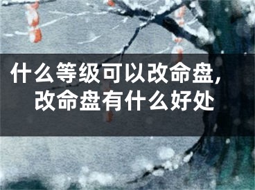 什么等级可以改命盘,改命盘有什么好处