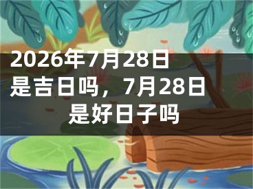 2026年7月28日是吉日吗，7月28日是好日子吗