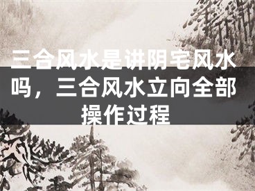 三合风水是讲阴宅风水吗，三合风水立向全部操作过程