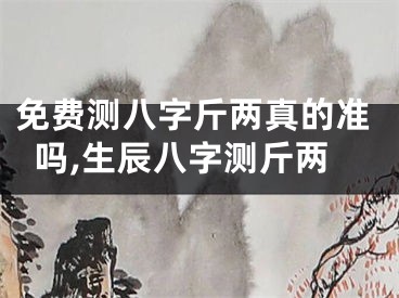 免费测八字斤两真的准吗,生辰八字测斤两