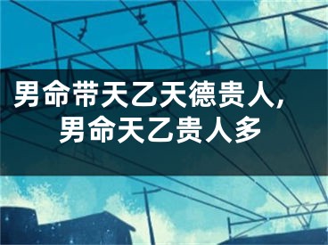男命带天乙天德贵人,男命天乙贵人多