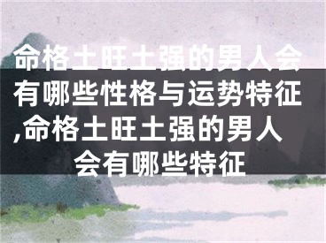 命格土旺土强的男人会有哪些性格与运势特征,命格土旺土强的男人会有哪些特征