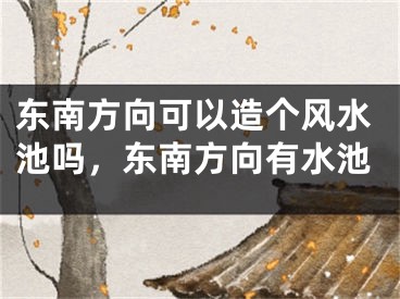 东南方向可以造个风水池吗,东南方向有水池