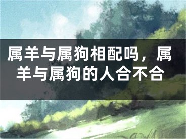 属羊与属狗相配吗,属羊与属狗的人合不合