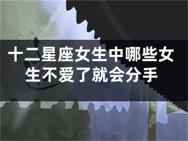 十二星座女生中哪些女生不爱了就会分手