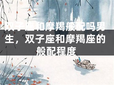 双子座和摩羯般配吗男生，双子座和摩羯座的般配程度