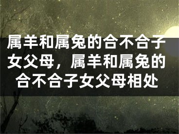 属羊和属兔的合不合子女父母,属羊和属兔的合不合子女父母相处