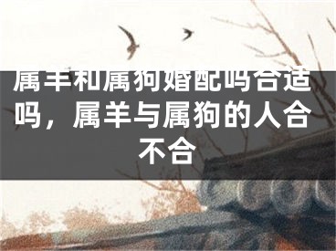 属羊和属狗婚配吗合适吗,属羊与属狗的人合不合
