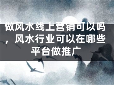 做风水线上营销可以吗，风水行业可以在哪些平台做推广