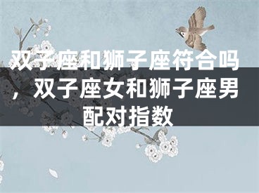双子座和狮子座符合吗,双子座女和狮子座男配对指数