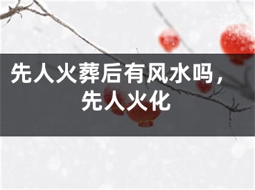 先人火葬后有风水吗，先人火化