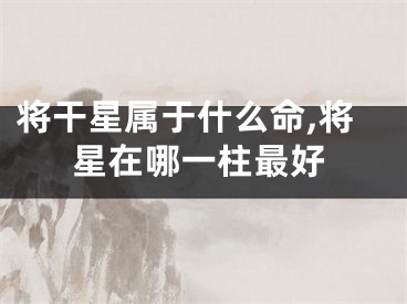 将干星属于什么命,将星在哪一柱最好