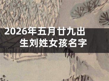 2026年五月廿九出生刘姓女孩名字